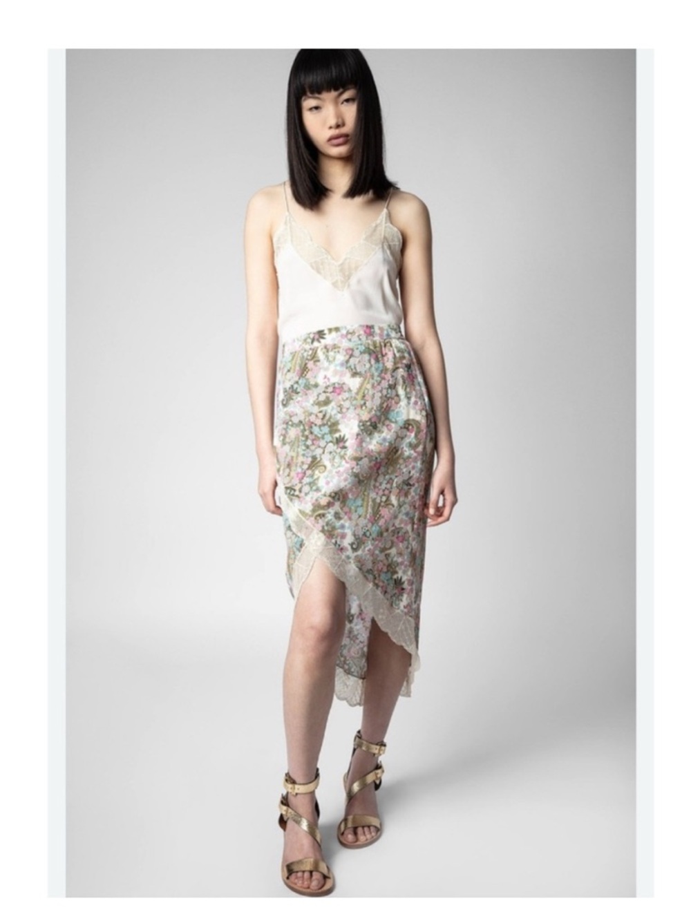 Zadig & Voltaire Jeudi Floral High-Low Skirt